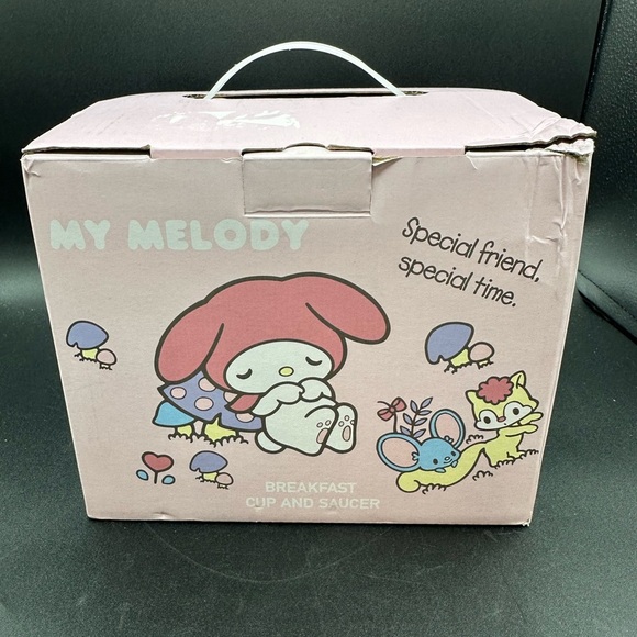 NEW Sanrio My Melody Ceramic Breakfast Cup & Saucer In Box - Picture 1 of 8